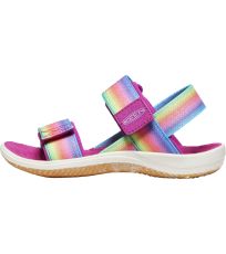 Dětské letní sandály ELLE BACKSTRAP CHILDREN KEEN rainbow/festival fuchsia