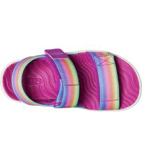 Dětské letní sandály ELLE BACKSTRAP CHILDREN KEEN rainbow/festival fuchsia